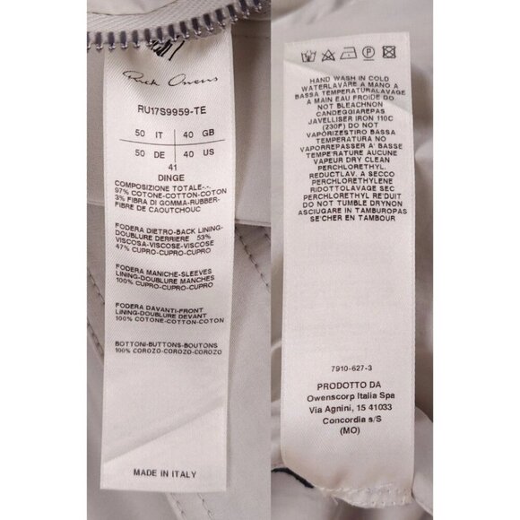 Rick Owens Cappotto Mac Trench Size 50 US 40 M Mens Dinge Walrus S/S 17 $3175 - Picture 16 of 16